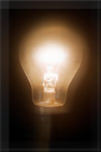 Image of light bulb On as Symbol of Ideas through reading