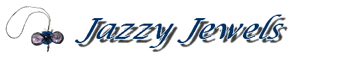 Logo for Jazzy Jewels, contains an image with a signature necklace, blue font